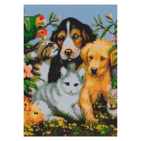 Zestaw kreatywny Diamentowa mozaika 30x40cm Zwierzęta Flamingo Line (TSGK75621)