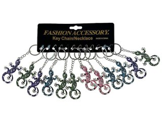 Brelok metalowy - jaszczurka, karta 12szt. Adar (603950)