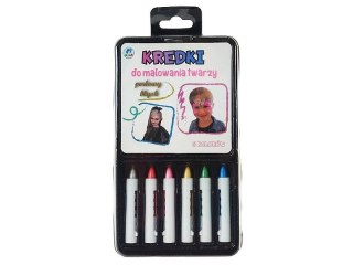 Farby do twarzy kredki metaliczne 6 kol. Adar (607798)