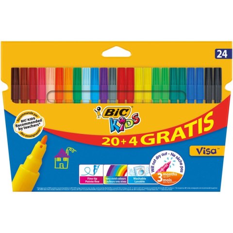 Flamaster Visa 20+4 24 kol. Bic Kids (897098)