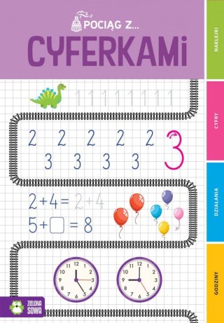Książeczka edukacyjna Pociąg z cyferkam Zielona Sowa