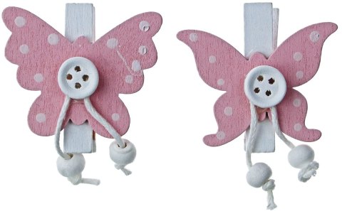Ozdoba drewniana Craft-Fun Series klamerki z motylami Titanum (19AQE0701)