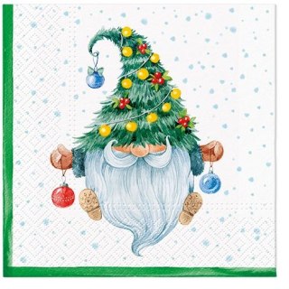 Serwetki Lunch BN FANCY GNOME mix nadruk bibuła [mm:] 330x330 Paw (SDL236300)