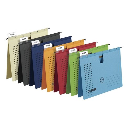 Skoroszyt Chic Ultimate wiszący A4 zielony karton 240g Elba (100552096)