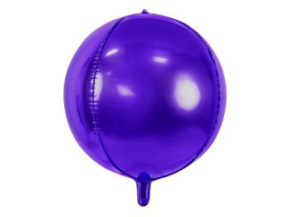 Balon foliowy Kula, 40cm, fioletowy 16cal Partydeco (FB13M-014)