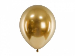 Balon gumowy Glossy 10 szt. ZŁOTY 300mm Partydeco (CHB1-019-10)