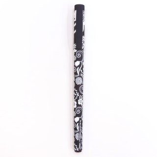 Długopis olejowy Fashion A71 KWIATY BLACK-WHITE wkład niebieski 0,7mm Vinson