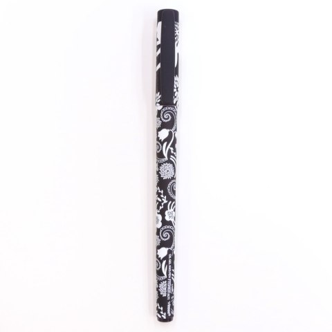 Długopis olejowy Fashion A71 KWIATY BLACK-WHITE wkład niebieski 0,7mm Vinson
