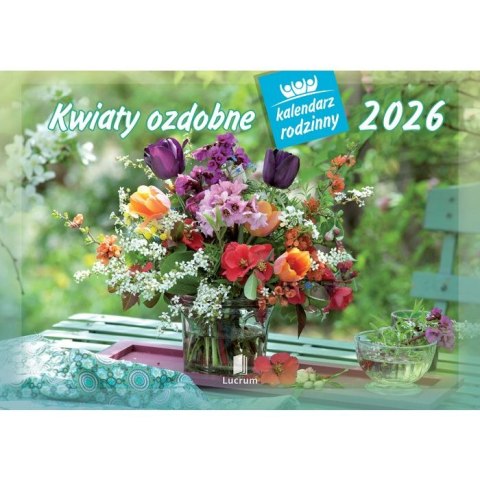 Kalendarz ścienny Kwiaty ozdobne rodzinny 2026 280mm x 200mm Lucrum (WL02)