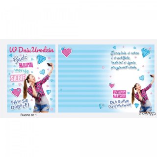 Kartka składana Bueno Urodzinowy dla dziewczyny B6 Ev-corp (STKB-01)