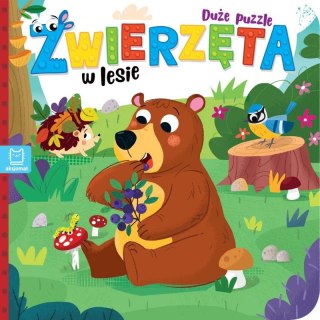 Książka dla dzieci Zwierzęta w lesie. Duże puzzle Aksjomat