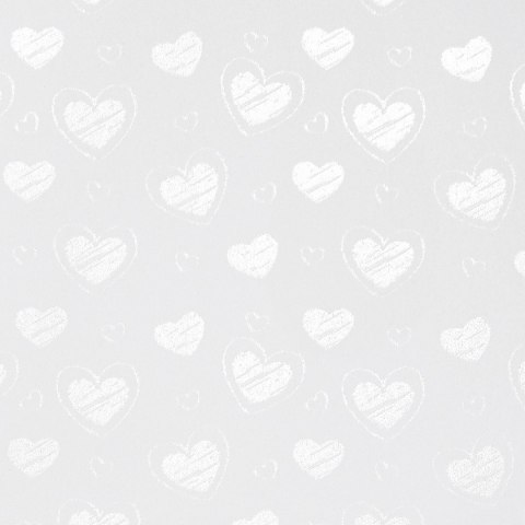 Papier ozdobny (wizytówkowy) małe serca biały A4 biały 220g Galeria Papieru (204201)