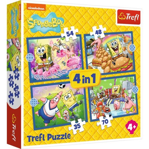 Puzzle Sponge Bob 4w1 4w1 el. Trefl (34674)