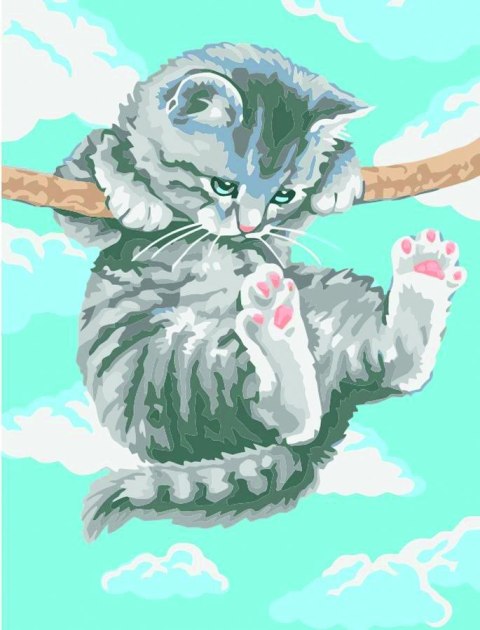 Zestaw kreatywny Malowanie po numerach 30x40cm Kotek Flamingo Line (FC226)