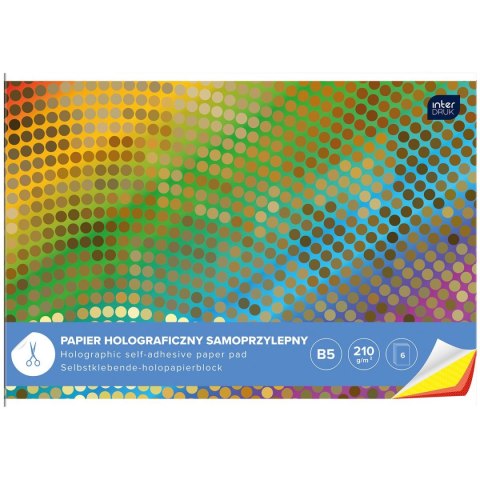 Zeszyt papierów kolorowych B5 210g 6k Interdruk (ZEPAHOB5)