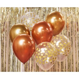 Balon foliowy bukiet balonowy złoto miedziany 12cal Godan (BB-ZLM7)