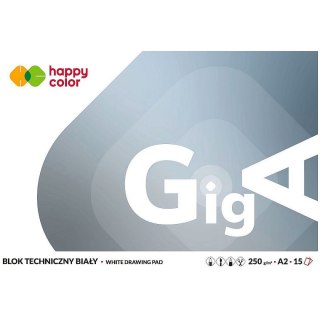 Blok techniczny A2 biały 250g 15k Happy Color (HA 3725 4060-00)