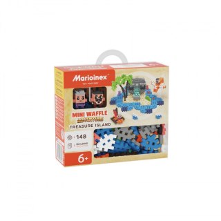 Klocki konstrukcyjne Mini Waffle City 148 elementów wyspa skarbów Marioinex