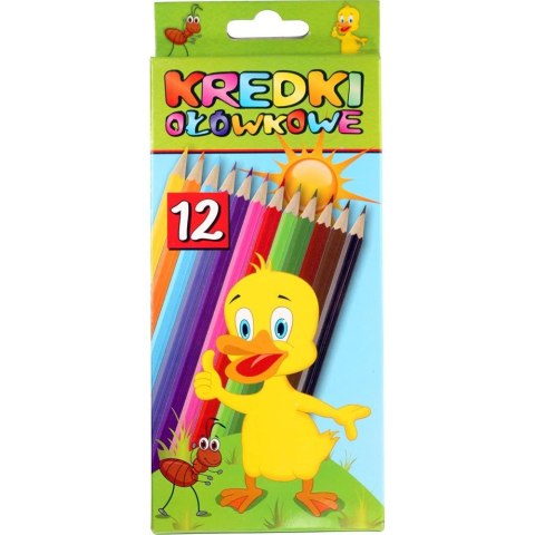 Kredki ołówkowe Kaczorek sześciokątne 12 kol. 12 kol. Titanum (0215L12)