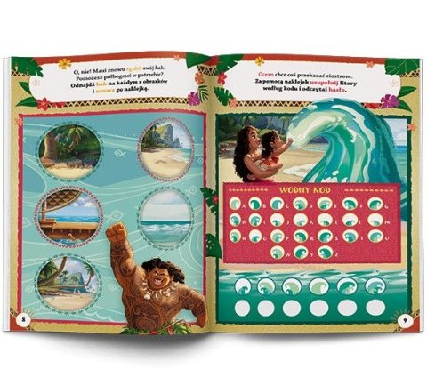 Książka dla dzieci Vaiana 2. 100 brokatowych naklejek Ameet (NB 9106)