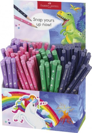 Ołówek Display jednorożec+dinozaury 80 szt. standardowy + 40 Jumbo HB Faber Castell (111555 FC)