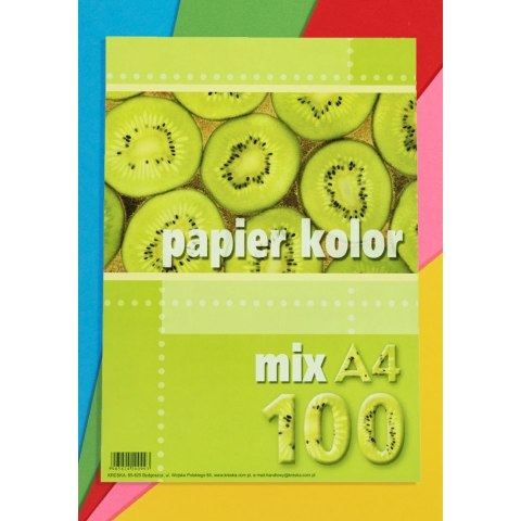 Papier kolorowy A4 mix 100k. 80g Kreska
