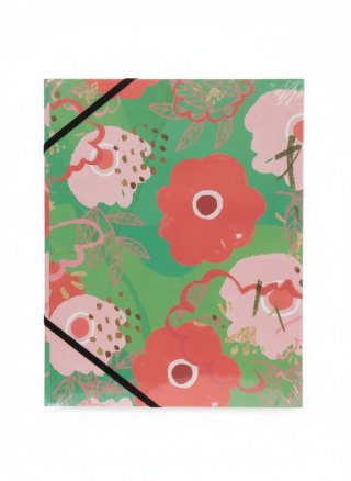 Teczka kartonowa na gumkę PASTELOWE KWIATY A4 mix Tetis (BT601-C2(96))