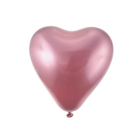 Balon gumowy Beauty&Charm platynowe j. różowe serca 6szt. fioletowy 300mm 12cal Godan (CB-S6LJ)