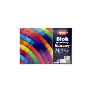 Blok rysunkowy kolorowy A4 kolorowy 16k Rexus (4409)
