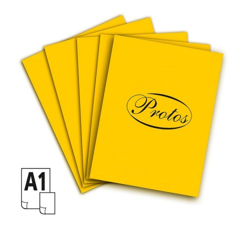 Brystol A1 żółty ciemny 160-180g 20k [mm:] 610x860 Protos