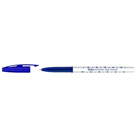 Długopis gwiazdki niebieski wkład niebieski 0,5mm Toma (TO-059 1 2)