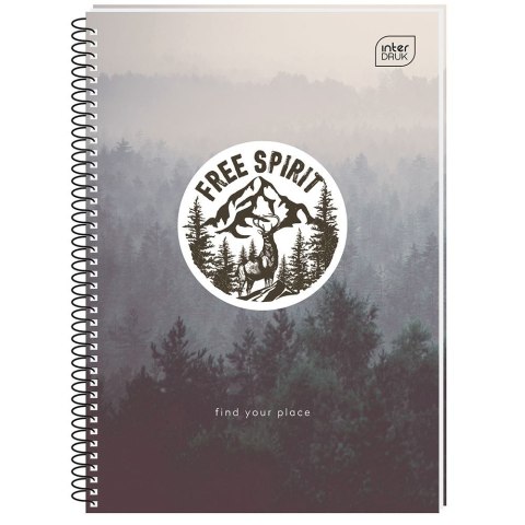 Kołozeszyt (kołonotatnik) A4 120k. 70g krata Interdruk (KOŁOZA4120M)