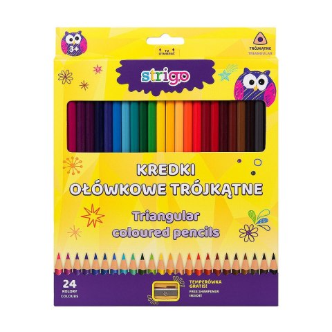 Kredki ołówkowe 24 kol. Strigo (SSC115)