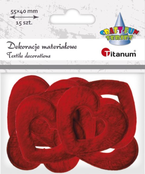 Ozdoba materiałowa Craft-Fun Series serce Titanum (BY163)