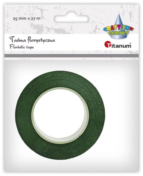 Taśma specjalnego przeznaczenia Craft-Fun Series taśma florystyczna 25x27 [mm x m] zielony Titanum (301/25)