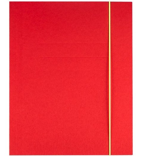Teczka kartonowa na gumkę A4 czerwony 350g Kreativ (120-1982)
