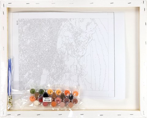 Zestaw kreatywny Malowanie po numerach 40x50cm Zachód słońca nad morzem, klify Flamingo Line (fys298)