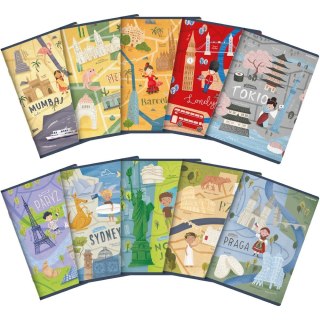 Zeszyt CITIES OF THE WORLD A5 16k. 70g linia Top 2000 (400157889)