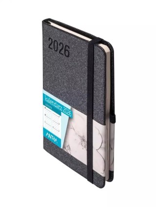 Kalendarz książkowy (terminarz) 2026 SAKURA TDW A6 Antra (CZARNY)