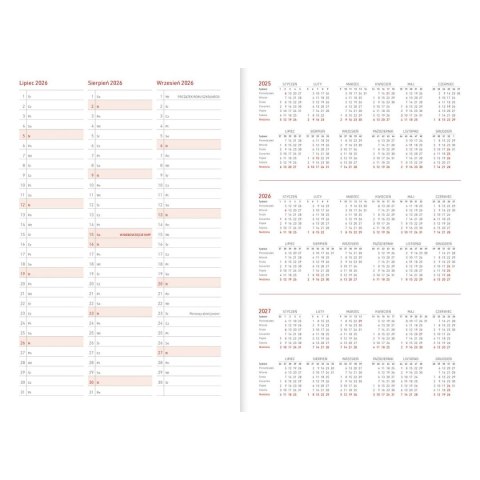 Kalendarz nauczyciela książkowy (terminarz) PCV BEZBARWNY terminarz nauczyciela B5 Wydawnictwo Wokół Nas (KWIATY)
