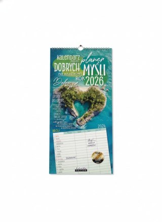 Kalendarz ścienny planer DOBRYCH MYŚLI 450mm x 210mm Kukartka (KALP)