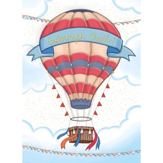 Kartka składana Karnet B6 BALON HS TŁ A5 Henry (5907465666602)