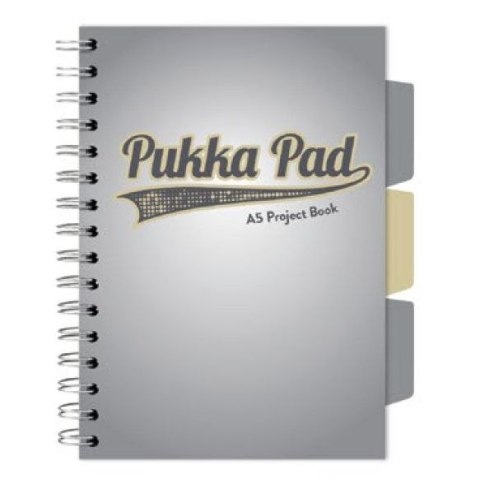 Kołozeszyt (kołonotatnik) Project Book grey design A5 krata szary 5032608031112 A5 100k. 80g krata Pukka (3111(GY))