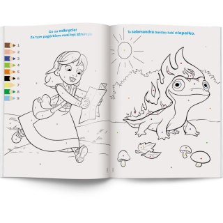 Książka dla dzieci Kraina lodu. Kolorowanka według kodu Ameet