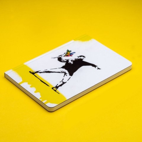 Notes (notatnik) Banksy - Flower 128k. [mm:] 140x210 Pinifarina (PF-PNF1421BSKFL)