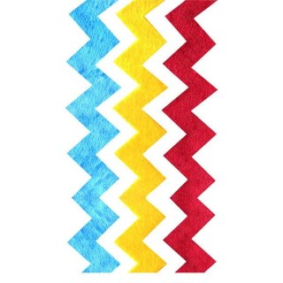 Taśma ozdobna Craft-Fun Series filcowa zygzak 25 mix Titanum (16078A)