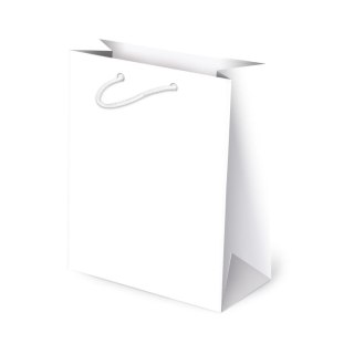Torba prezentowa gładka biała A4+ [mm:] 225x315x 100 Paw (T-2N)