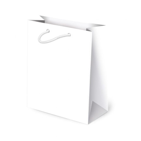 Torba prezentowa gładka biała A4+ [mm:] 225x315x 100 Paw (T-2N)