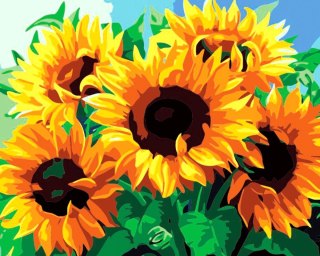 Zestaw kreatywny Malowanie po numerach 40x50cm Słoneczniki Flamingo Line (FDY29)