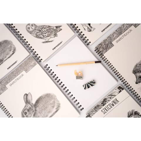 Blok artystyczny szkicownik królik B5 120g 60k Narcissus
